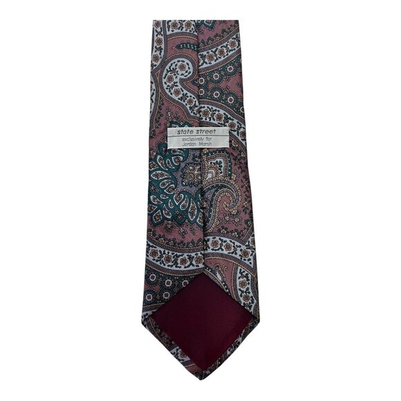 VTG State Street Paisley Necktie – Exclusively for Jordan Marsh – 1970s/1980s - Picture 2 of 3